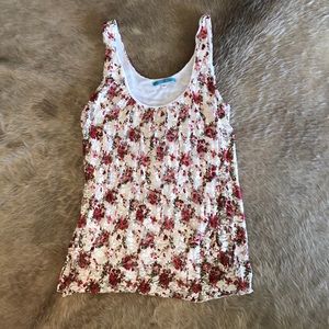 Lace floral tank